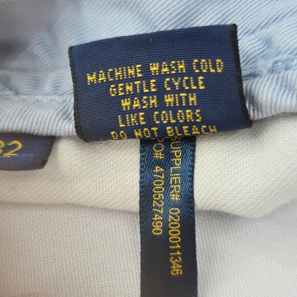 POLO Ralph Lauren relaxed fit 9" inseam 100% cotton shorts light blue size 32 - Picture 5 of 8